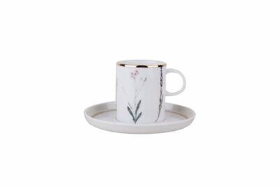 Porland Botanical Tabaklı Kahve Fincanı 80Cc - 1