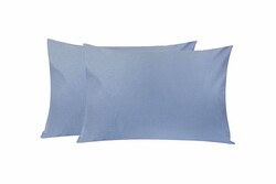 Porland Darya Düz Mavi Yastık Kılıfı 2li 50x70cm - 2