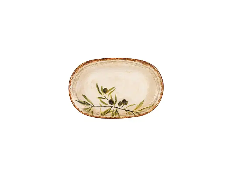 Porland Helia Desen2 Kayık Tabak 19cm              - 1