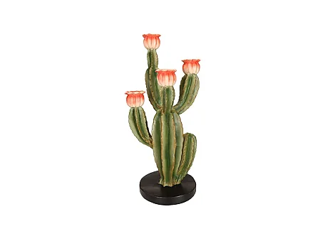 Porland Kaktüs 4 Kollu Şamdan 39cm