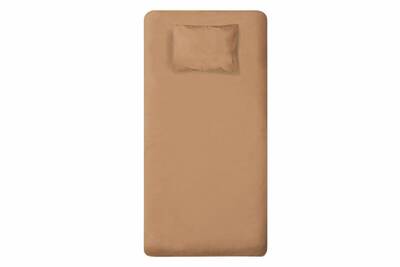 Porland Pamuk Saten Terracotta Düz Çarşaf Tek 180x240cm - 1