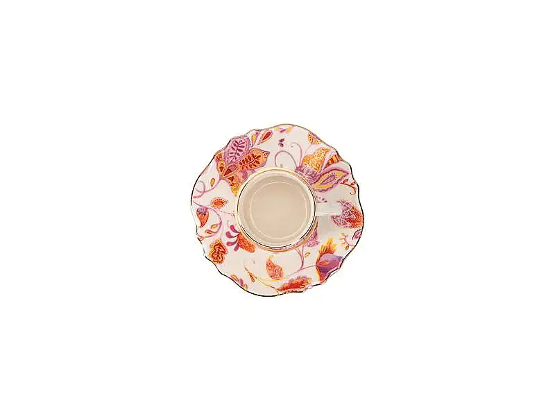Porland Pinky Desen1 Tabaklı Kahve Fincanı 80cc    - 4