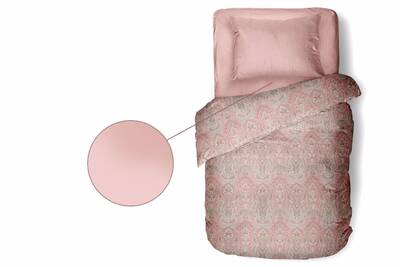 Porland Ranforce Colore Pembe Çarşaf Lastikli Tek 180x260cm - 1