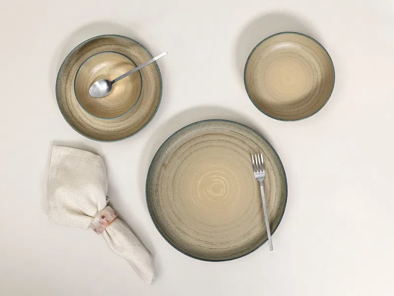 Porland Re-gen Sirius Beige 24 Parça 6 Kişilik Yemek Takımı - 1