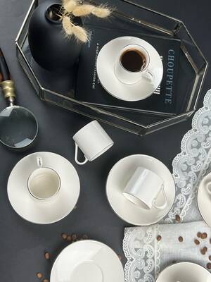 Porser Lumina Silver 12 Parça Kahve Takımı - 1