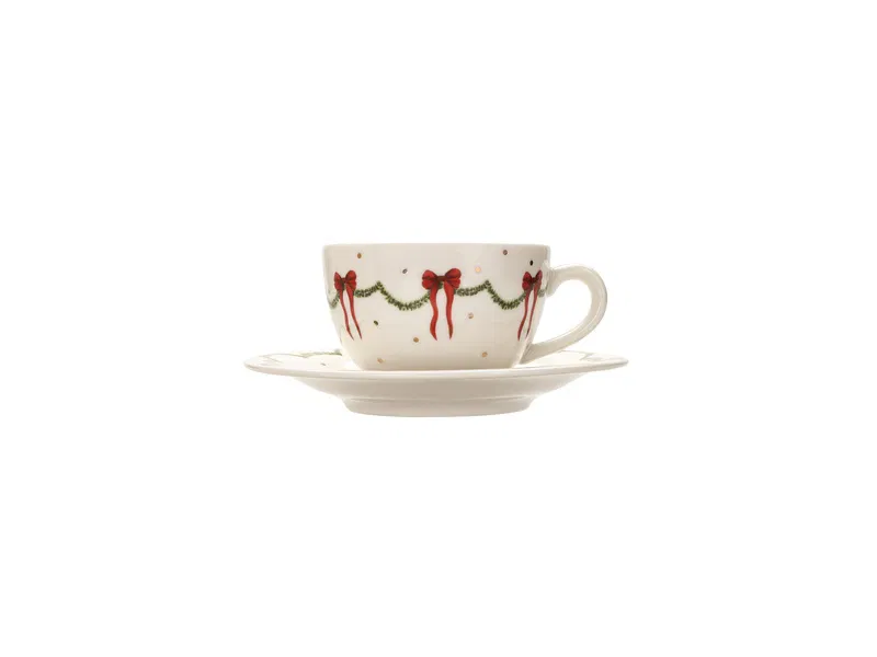 Ruby Ribbonia Tabaklı Çay Fincanı 215cc - 1